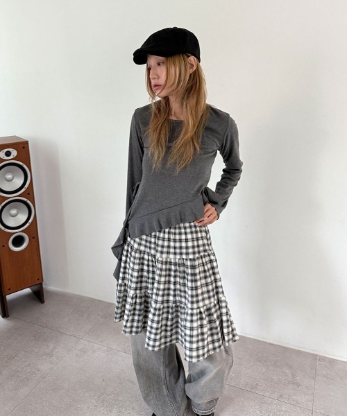 4INT.（フォイント）の「ヴィンテージ グレイ ウォッシング ストレート セミ ワイドデニム パンツ（デニムパンツ・レディース・グレー・S/M/L）」の15枚目の写真