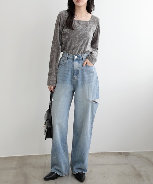 SUNFLOWER EIGHT(サンフラワーエイト)の「2WAYプルオーバー(その他トップス・レディース・ブラック/チャコール/グレイッシュベージュ/アイボリー・M)」の15枚目の写真