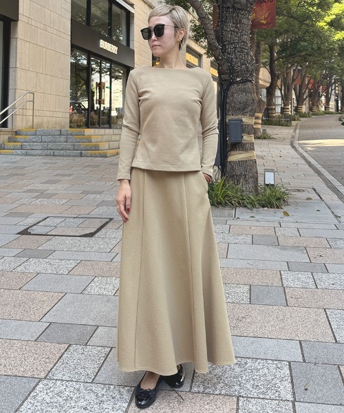 美バストライン裏起毛カットソー（Tシャツ/カットソー）｜JENNE