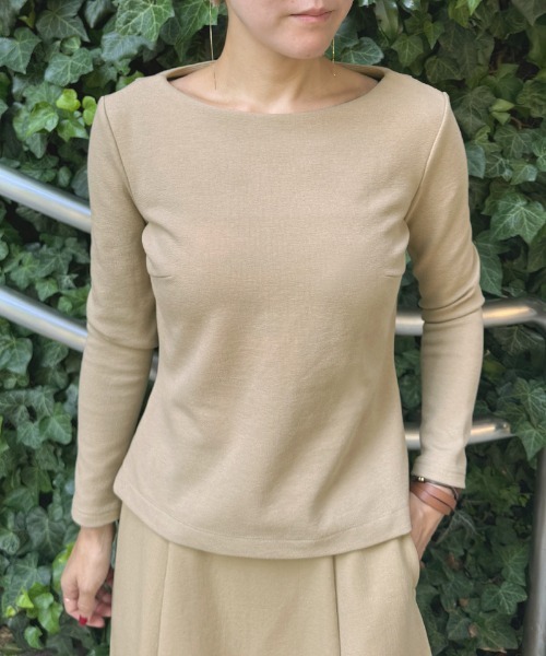 美バストライン裏起毛カットソー（Tシャツ/カットソー）｜JENNE