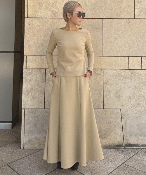 美バストライン裏起毛カットソー（Tシャツ/カットソー）｜JENNE