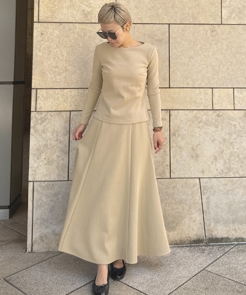 美バストライン裏起毛カットソー（Tシャツ/カットソー）｜JENNE