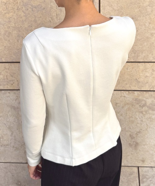 美バストライン裏起毛カットソー（Tシャツ/カットソー）｜JENNE