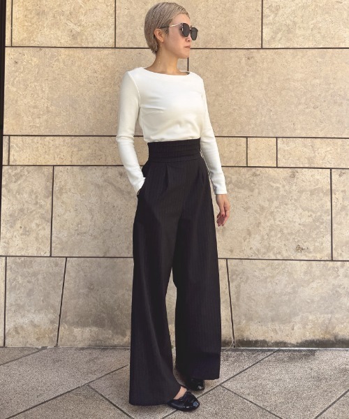 美バストライン裏起毛カットソー（Tシャツ/カットソー）｜JENNE