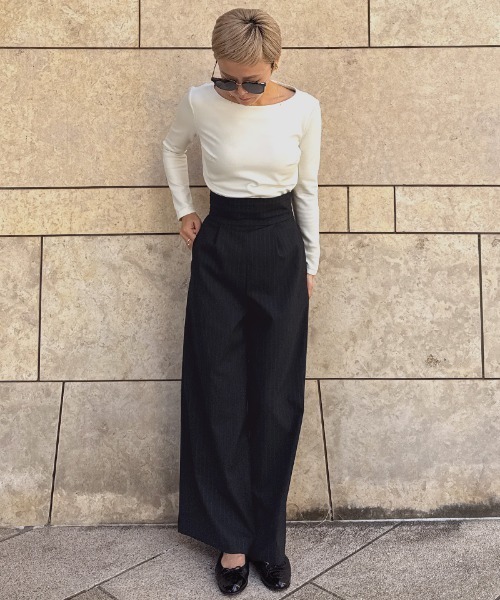 美バストライン裏起毛カットソー（Tシャツ/カットソー）｜JENNE