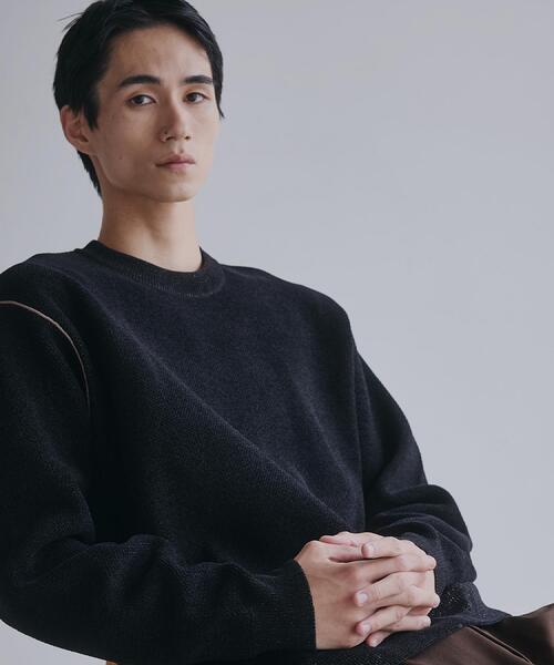 THE SHOP TK （ザ ショップ ティーケー ）の「【大人の上品カジュアルを叶える】ハグするニット 洗濯機OK／6色展開（ニット/セーター・メンズ・オフホワイト/ブルーグリーン/ブラック/レンガ/ダークブラウン/ネイビー・03/02/01/04）」の7枚目の写真