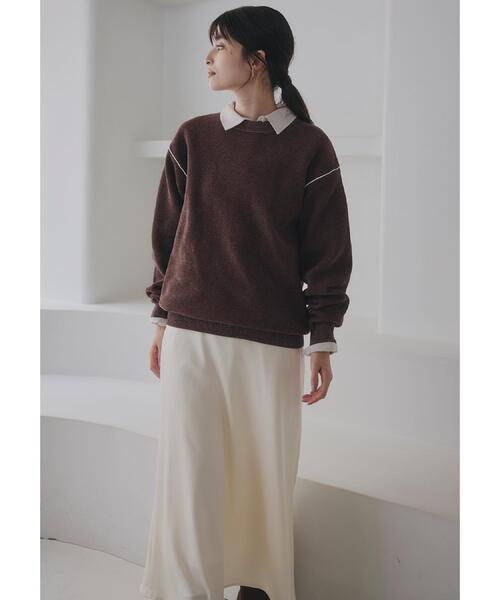 THE SHOP TK （ザ ショップ ティーケー ）の「【大人の上品カジュアルを叶える】ハグするニット 洗濯機OK／6色展開（ニット/セーター・メンズ・オフホワイト/ブルーグリーン/ブラック/レンガ/ダークブラウン/ネイビー・03/02/01/04）」の12枚目の写真