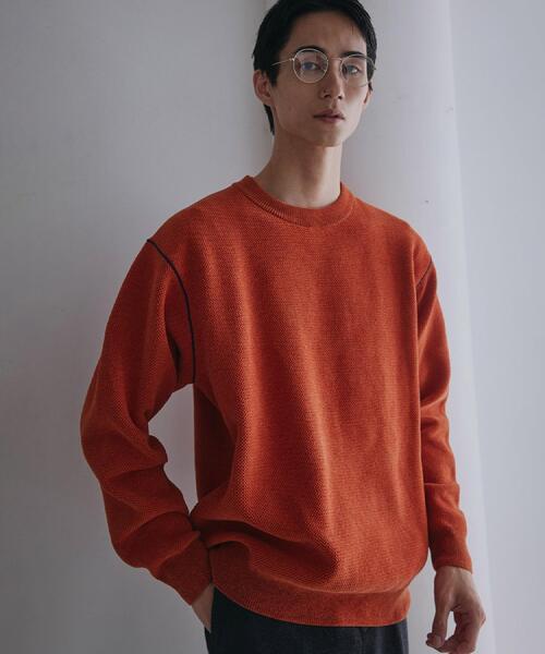 THE SHOP TK （ザ ショップ ティーケー ）の「【大人の上品カジュアルを叶える】ハグするニット 洗濯機OK／6色展開（ニット/セーター・メンズ・オフホワイト/ブルーグリーン/ブラック/レンガ/ダークブラウン/ネイビー・03/02/01/04）」の13枚目の写真