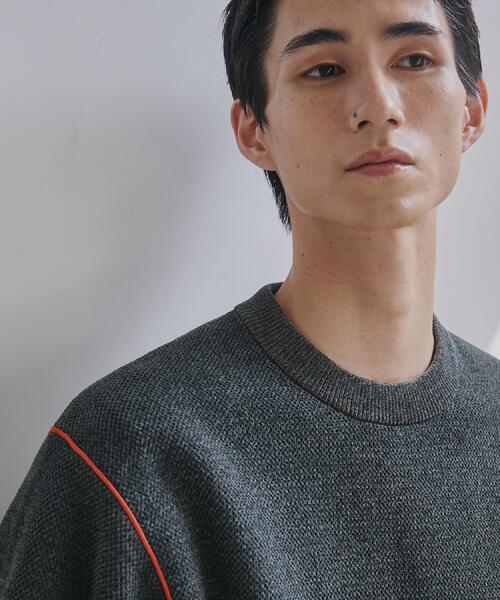 THE SHOP TK （ザ ショップ ティーケー ）の「【大人の上品カジュアルを叶える】ハグするニット 洗濯機OK／6色展開（ニット/セーター・メンズ・オフホワイト/ブルーグリーン/ブラック/レンガ/ダークブラウン/ネイビー・03/02/01/04）」の17枚目の写真