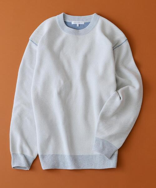 THE SHOP TK （ザ ショップ ティーケー ）の「【大人の上品カジュアルを叶える】ハグするニット 洗濯機OK／6色展開（ニット/セーター・メンズ・オフホワイト/ブルーグリーン/ブラック/レンガ/ダークブラウン/ネイビー・03/02/01/04）」の22枚目の写真