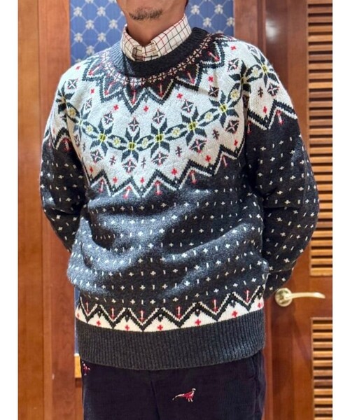 BROOKS BROTHERS(ブルックスブラザーズ)の「ラムズウール アーカイブ クルーネックセーター(ニット/セーター・メンズ・ダークグレー・LARGE/MEDIUM/SMALL/X-LARGE)」の1枚目の写真