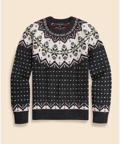 BROOKS BROTHERS(ブルックスブラザーズ)の「ラムズウール アーカイブ クルーネックセーター(ニット/セーター・メンズ・ダークグレー・LARGE/MEDIUM/SMALL/X-LARGE)」の2枚目の写真