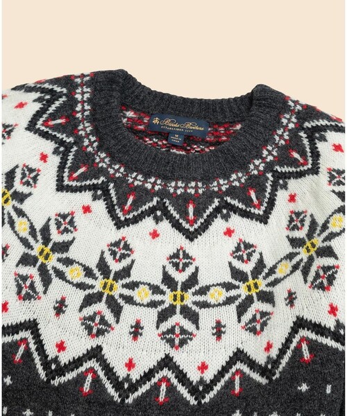 BROOKS BROTHERS(ブルックスブラザーズ)の「ラムズウール アーカイブ クルーネックセーター(ニット/セーター・メンズ・ダークグレー・LARGE/MEDIUM/SMALL/X-LARGE)」の3枚目の写真