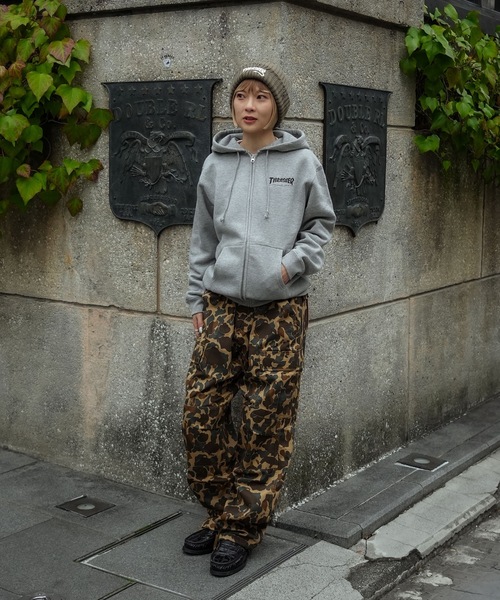 THRASHER(スラッシャー)の「Devil Tail Logo Damage KNIT CAP BEANIE ダメージ加工/THRASHER スラッシャー ユニセックス ストリート スケーター カジュアル アメカジ スケートボード ブランドロゴ 刺繍(ニットキャップ/ビーニー・メンズ・ブラック/ベージュ/カーキ・FREE)」の7枚目の写真
