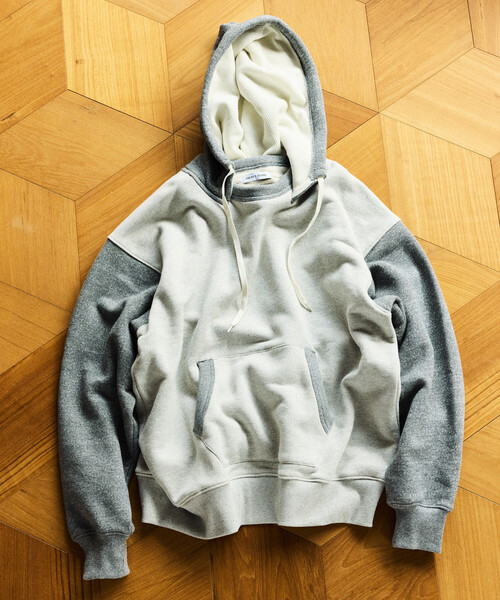 FREAK'S STORE(フリークスストア)の「COMFORT HEATHER ヴィンテージライク 裏毛後付けフーディ(パーカー・メンズ・チャコールグレー/オフホワイト/ライトグレー/その他1・SMALL/MEDIUM/LARGE)」の4枚目の写真