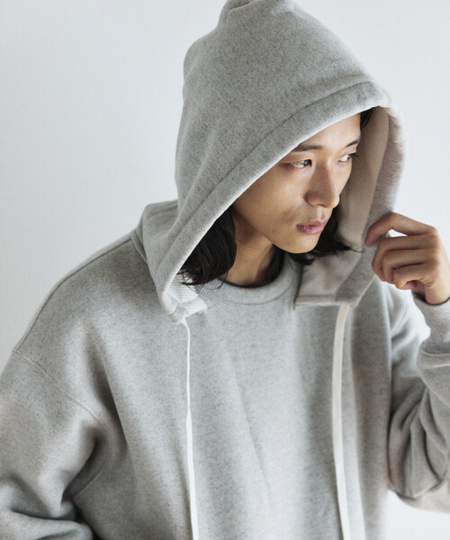 セール】COMFORT HEATHER ヴィンテージライク 裏毛後付けフーディ