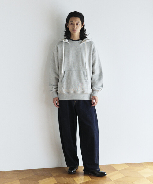 FREAK'S STORE(フリークスストア)の「COMFORT HEATHER ヴィンテージライク 裏毛後付けフーディ(パーカー・メンズ・チャコールグレー/オフホワイト/ライトグレー/その他1・SMALL/MEDIUM/LARGE)」の6枚目の写真