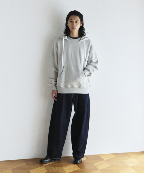 FREAK'S STORE(フリークスストア)の「COMFORT HEATHER ヴィンテージライク 裏毛後付けフーディ(パーカー・メンズ・チャコールグレー/オフホワイト/ライトグレー/その他1・SMALL/MEDIUM/LARGE)」の7枚目の写真