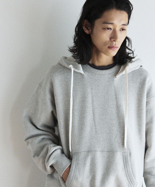 FREAK'S STORE(フリークスストア)の「COMFORT HEATHER ヴィンテージライク 裏毛後付けフーディ(パーカー・メンズ・チャコールグレー/オフホワイト/ライトグレー/その他1・SMALL/MEDIUM/LARGE)」の9枚目の写真