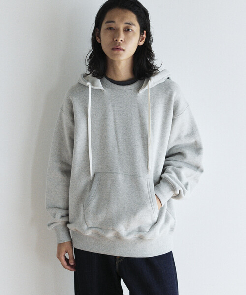 FREAK'S STORE(フリークスストア)の「COMFORT HEATHER ヴィンテージライク 裏毛後付けフーディ(パーカー・メンズ・チャコールグレー/オフホワイト/ライトグレー/その他1・SMALL/MEDIUM/LARGE)」の10枚目の写真