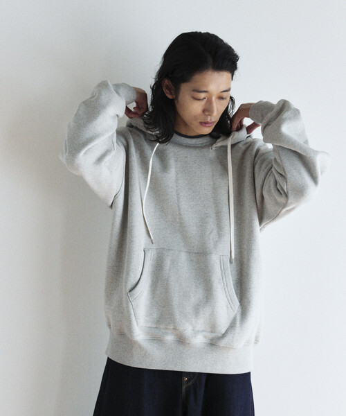 FREAK'S STORE(フリークスストア)の「COMFORT HEATHER ヴィンテージライク 裏毛後付けフーディ(パーカー・メンズ・チャコールグレー/オフホワイト/ライトグレー/その他1・SMALL/MEDIUM/LARGE)」の11枚目の写真