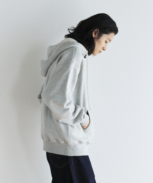 FREAK'S STORE(フリークスストア)の「COMFORT HEATHER ヴィンテージライク 裏毛後付けフーディ(パーカー・メンズ・チャコールグレー/オフホワイト/ライトグレー/その他1・SMALL/MEDIUM/LARGE)」の12枚目の写真
