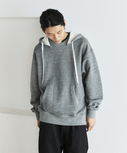FREAK'S STORE(フリークスストア)の「COMFORT HEATHER ヴィンテージライク 裏毛後付けフーディ(パーカー・メンズ・チャコールグレー/オフホワイト/ライトグレー/その他1・SMALL/MEDIUM/LARGE)」の16枚目の写真