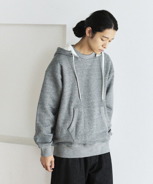 FREAK'S STORE(フリークスストア)の「COMFORT HEATHER ヴィンテージライク 裏毛後付けフーディ(パーカー・メンズ・チャコールグレー/オフホワイト/ライトグレー/その他1・SMALL/MEDIUM/LARGE)」の18枚目の写真