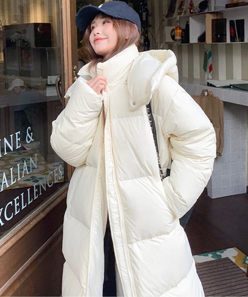 AMAJI（アマジ）の「フード付き中綿マキシロングダウンコート（ダウン