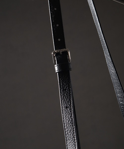 welise（ウェライズ）の「【welise×ADAMPATEK】-ミディアム- リアルレザー 2wayショルダードローストリングバッグ/巾着バッグ（ショルダーバッグ・メンズ・ブラック・FREE）」の10枚目の写真