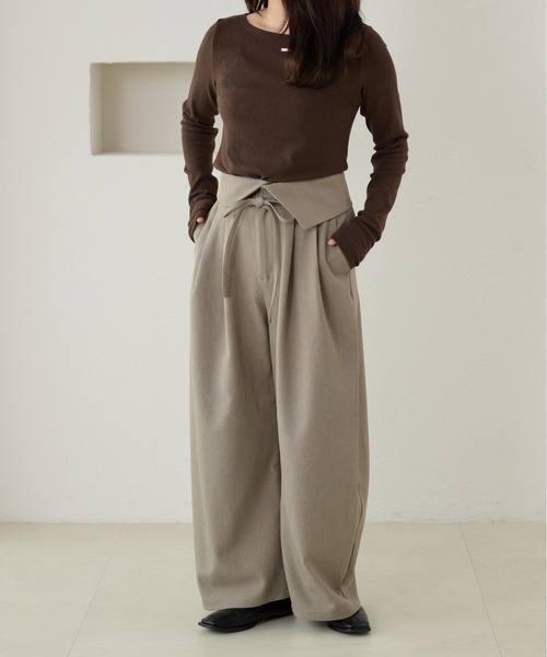 apres jour clair】ラップデザインタックパンツ（その他パンツ