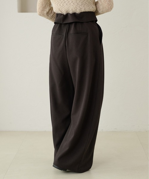 apres jour clair(アプレジュールクレア)の「【apres jour clair】ラップデザインタックパンツ(その他パンツ・レディース・グレイッシュベージュ/ダークブラウン/ブラウン系その他/ブラック・MEDIUM/SMALL/LARGE)」の7枚目の写真