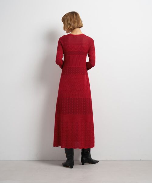 LANVIN en Bleu（ランバンオンブルー）の「ニットレースワンピース（Tシャツ/カットソー・レディース・ブラック/レッド・38）」の5枚目の写真