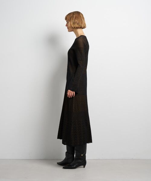 LANVIN en Bleu（ランバンオンブルー）の「ニットレースワンピース（Tシャツ/カットソー・レディース・ブラック/レッド・38）」の12枚目の写真