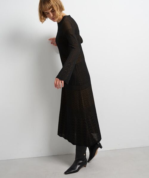 LANVIN en Bleu（ランバンオンブルー）の「ニットレースワンピース（Tシャツ/カットソー・レディース・ブラック/レッド・38）」の14枚目の写真