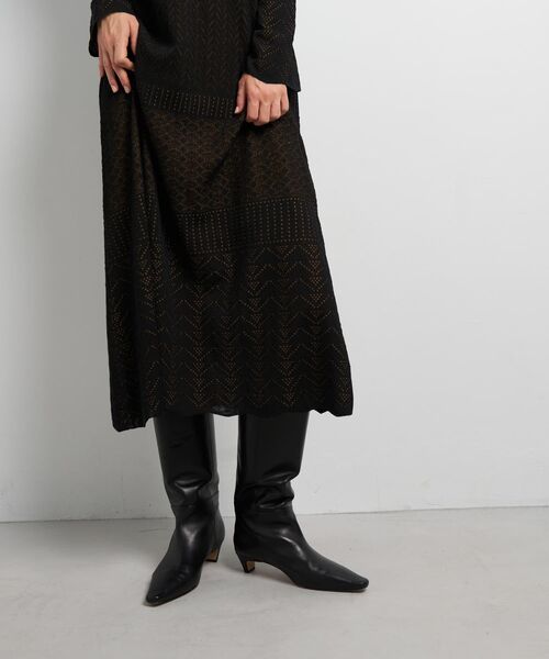 LANVIN en Bleu（ランバンオンブルー）の「ニットレースワンピース（Tシャツ/カットソー・レディース・ブラック/レッド・38）」の17枚目の写真