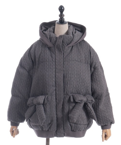 ボリュームリボンニットダウン（ダウンジャケット/コート
