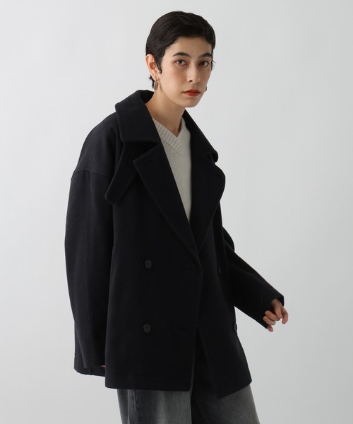 studio CLIP（スタディオクリップ）の「《ウタオ》軽量ピーコート（ピーコート・レディース・チャコール/ネイビー・FREE）」の2枚目の写真