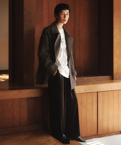 studio CLIP（スタディオクリップ）の「《ウタオ》軽量ピーコート（ピーコート・レディース・チャコール/ネイビー・FREE）」の4枚目の写真