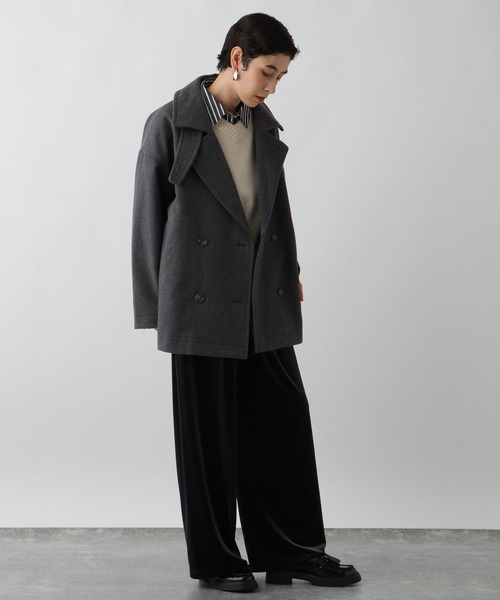 studio CLIP（スタディオクリップ）の「《ウタオ》軽量ピーコート（ピーコート・レディース・チャコール/ネイビー・FREE）」の10枚目の写真