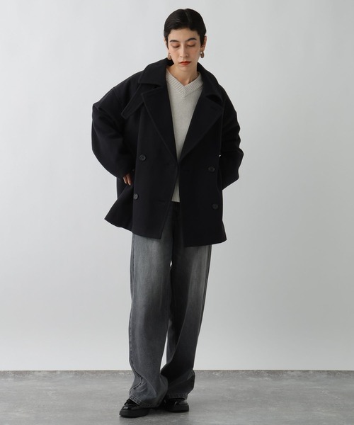 studio CLIP（スタディオクリップ）の「《ウタオ》軽量ピーコート（ピーコート・レディース・チャコール/ネイビー・FREE）」の16枚目の写真