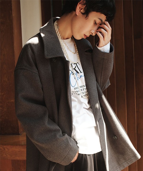 studio CLIP（スタディオクリップ）の「《ウタオ》軽量ピーコート（ピーコート・レディース・チャコール/ネイビー・FREE）」の3枚目の写真