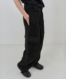NUAKLE（ヌアクル）の「(m) フィールドワイドカーゴパンツ_ブラック（その他パンツ）」