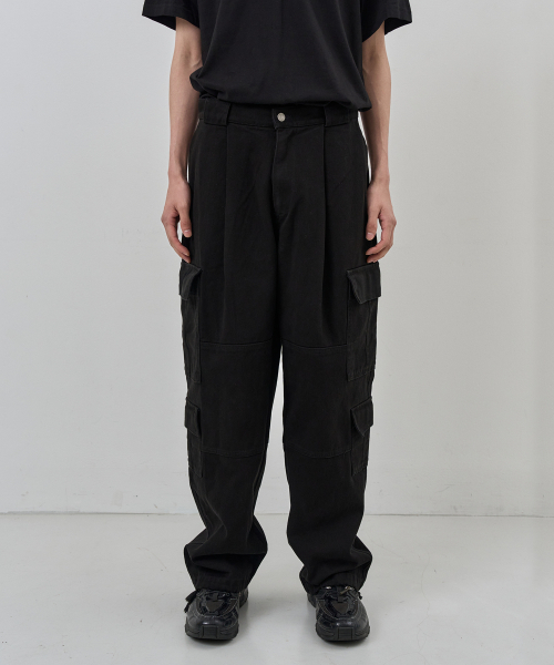 NUAKLE(ヌアクル)の「(m) フィールドワイドカーゴパンツ_ブラック(その他パンツ・メンズ・その他・1/2)」の2枚目の写真