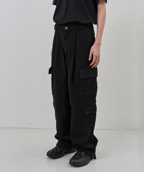 NUAKLE(ヌアクル)の「(m) フィールドワイドカーゴパンツ_ブラック(その他パンツ・メンズ・その他・1/2)」の3枚目の写真