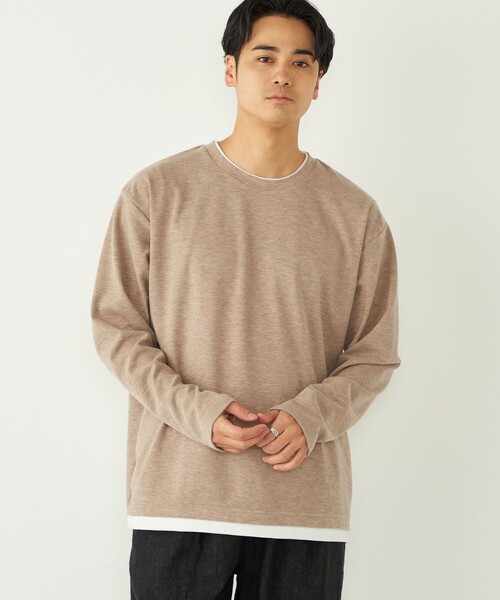 SHIPS Colors:サカリバ フェイクレイヤード ロンT（Tシャツ/カットソー