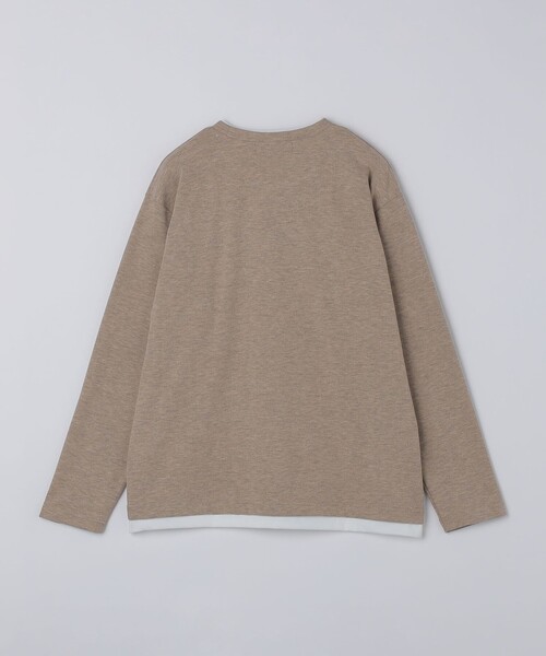 SHIPS Colors(シップス カラーズ)の「SHIPS Colors:サカリバ フェイクレイヤード ロンT(Tシャツ/カットソー・メンズ・ダークグレー/ベージュ/ブラウン・MEDIUM/LARGE/X-LARGE)」の6枚目の写真