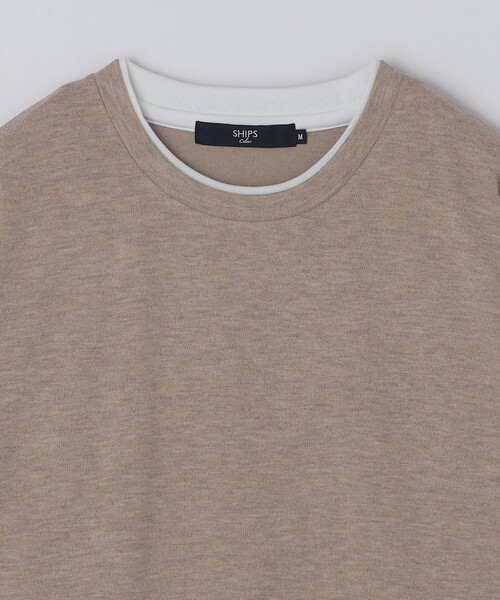 SHIPS Colors(シップス カラーズ)の「SHIPS Colors:サカリバ フェイクレイヤード ロンT(Tシャツ/カットソー・メンズ・ダークグレー/ベージュ/ブラウン・MEDIUM/LARGE/X-LARGE)」の7枚目の写真