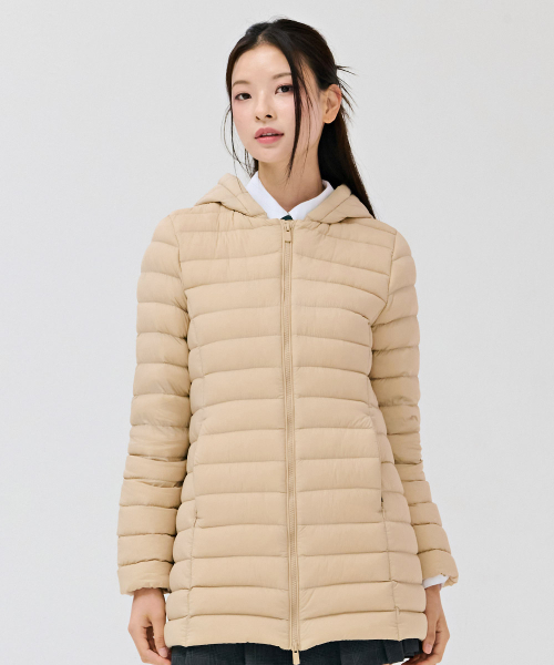 CHASECULT(チェイスカルト)の「女性 軽量ダウン ミドル キルティング ジャンパー-DFZG4753C0X(ダウンジャケット/コート・レディース・Beige・90/85/95)」の2枚目の写真