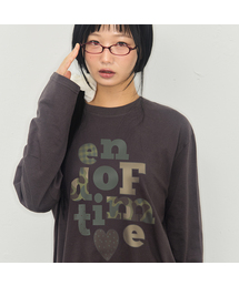 [ユニセックス]カモ END OF TIME ロングスリーブTシャツ_3カラー